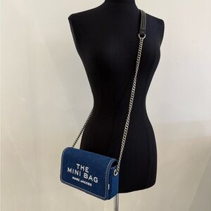 NWT Marc Jacobs The Mini Bag denim chain